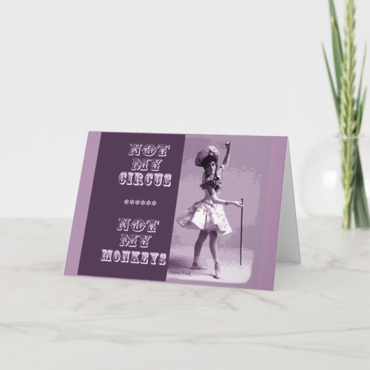 Nicht meine Circus Grußkarte Karte (Vorderseite)