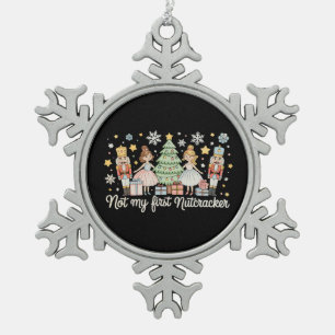 Nicht meine erste Nussknacker-Zuckerpflaumenfee We Schneeflocken Zinn-Ornament