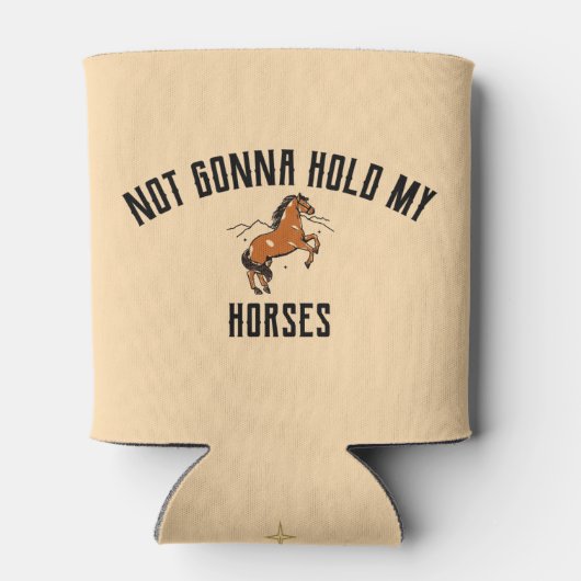 Nicht meine Pferde halten | Funny Horse Can Cooler Dosenkühler (Rückseite)