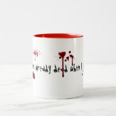 Nicht meine Störung Zweifarbige Tasse (Mittel)