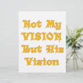 Nicht meine Vision, sondern seine Vision (Stehend Vorderseite)