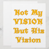 Nicht meine Vision, sondern seine Vision (Vorne/Hinten)