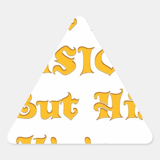 Nicht meine Vision, sondern seine Vision Dreieckiger Aufkleber (Vorderseite)