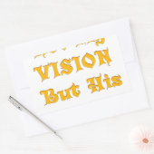 Nicht meine Vision, sondern seine Vision Rechteckiger Aufkleber (Umschlag)
