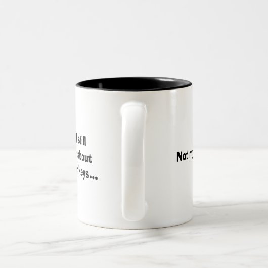 Nicht meine Zirkus-Tasse Zweifarbige Tasse (Henkel)