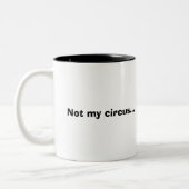 Nicht meine Zirkus-Tasse Zweifarbige Tasse (Links)