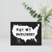 Nicht meinem Präsidenten Grunge Protest widerstehe Postkarte (Stehend Vorderseite)
