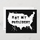 Nicht meinem Präsidenten Grunge Protest widerstehe Postkarte (Vorne/Hinten)