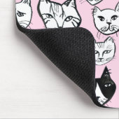 Nicht MEOWT Cat Head Pattern Pink betonen Mousepad (Ecke)