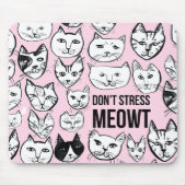 Nicht MEOWT Cat Head Pattern Pink betonen Mousepad (Vorne)