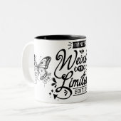 "Nicht merkwürdig, nur limitiert Ausgabe: Feiern S Zweifarbige Tasse (Vorderseite Links)