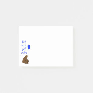 Nicht Messy nur kreative Fun Balloon Bären Zitat Post-it Klebezettel