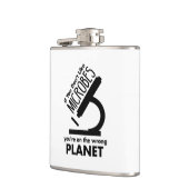 Nicht Mikroben, die man auf dem falschen Planeten  Flachmann (Links)