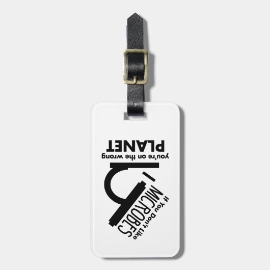 Nicht Mikroben, die man auf dem falschen Planeten Gepäckanhänger (Vorderseite vertikal)