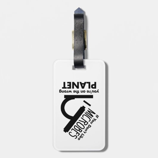 Nicht Mikroben, die man auf dem falschen Planeten  Gepäckanhänger (Rückseite vertikal)