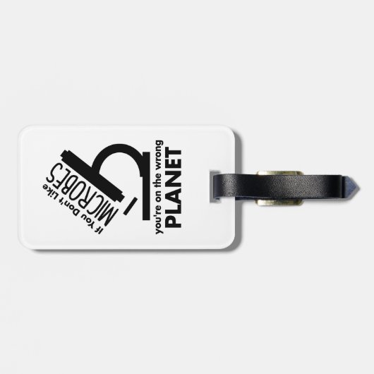 Nicht Mikroben, die man auf dem falschen Planeten Gepäckanhänger (Rückseite horizontal)