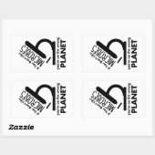 Nicht Mikroben, die man auf dem falschen Planeten Rechteckiger Aufkleber (Blatt)