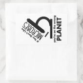 Nicht Mikroben, die man auf dem falschen Planeten Rechteckiger Aufkleber (Tasche)
