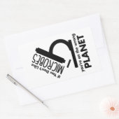 Nicht Mikroben, die man auf dem falschen Planeten Rechteckiger Aufkleber (Umschlag)