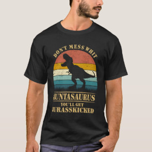Nicht mit Auntasaurus T Rex Tante Shirt lustig