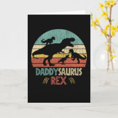 Nicht mit Daddy Saurus Dinosaur Vater Karte (Gelbe Blume)