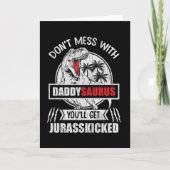 Nicht mit Daddy Saurus Dinosaur Vater Karte (Vorderseite)