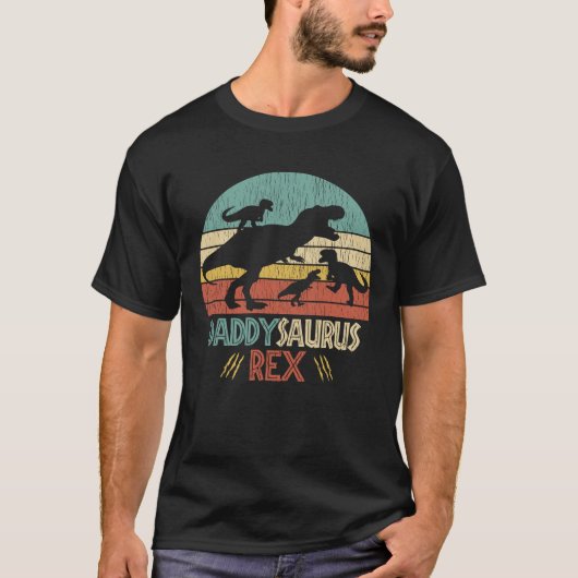 Nicht mit Daddy Saurus Dinosaur Vater T-Shirt (Vorderseite)