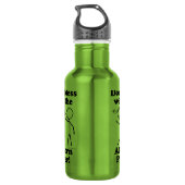 Nicht mit dem Alphorn-Spieler durcheinander bringe Edelstahlflasche (Rückseite)