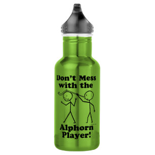 Nicht mit dem Alphorn-Spieler durcheinander bringe Edelstahlflasche