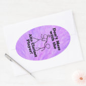 Nicht mit dem Alto Klarinette Player Oval Stic ver Ovaler Aufkleber (Umschlag)