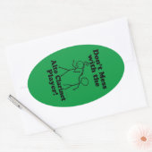 Nicht mit dem Alto Klarinette Player Oval Stic ver Ovaler Aufkleber (Umschlag)