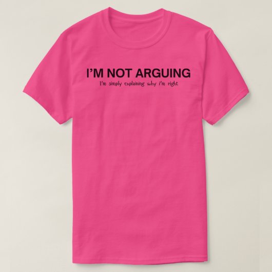nicht mit dem Argument 1 T-Shirt (Design vorne)
