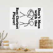 Nicht mit dem Bass Klarinettenspieler durcheinande Poster (Küche)