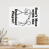 Nicht mit dem Dulcimer-Spieler durcheinander trete Poster (Küche)