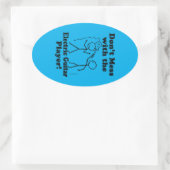 Nicht mit dem elektrischen Gitarrenspieler Oval St Ovaler Aufkleber (Tasche)