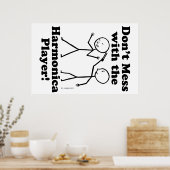 Nicht mit dem Harmonica-Spieler durcheinander brin Poster (Küche)