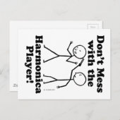 Nicht mit dem Harmonica-Spieler durcheinander brin Postkarte (Vorne/Hinten)