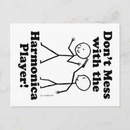 Nicht mit dem Harmonica-Spieler durcheinander brin Postkarte