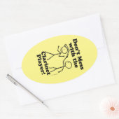 Nicht mit dem Klarinettenspieler-Oval-Aufkleber an Ovaler Aufkleber (Umschlag)