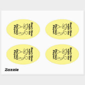 Nicht mit dem Klarinettenspieler-Oval-Aufkleber an Ovaler Aufkleber (Blatt)