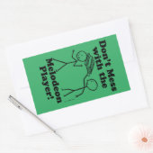 Nicht mit dem Melodeon-Spieler in der Rechteckigen Rechteckiger Aufkleber (Umschlag)