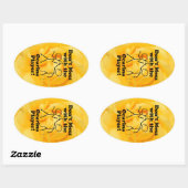 Nicht mit dem Ocarina-Player-Oval-Aufkleber durche Ovaler Aufkleber (Blatt)