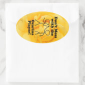 Nicht mit dem Ocarina-Player-Oval-Aufkleber durche Ovaler Aufkleber (Tasche)