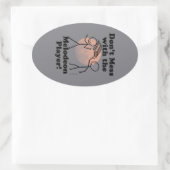 Nicht mit dem Oval-Aufkleber des Melodeon-Spielers Ovaler Aufkleber (Tasche)