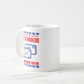 Nicht mit dem Postarbeiter-Funny Mail-Carrier zaub Kaffeetasse (Vorderseite Links)