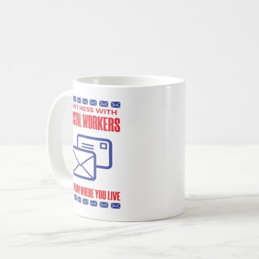 Nicht mit dem Postarbeiter-Funny Mail-Carrier zaub Kaffeetasse (Vorderseite Links)