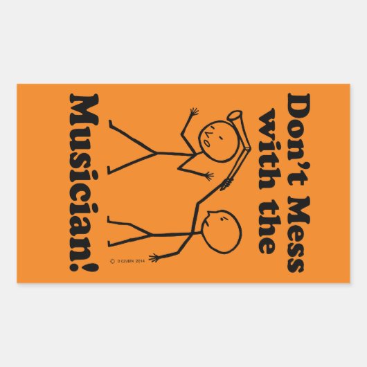 Nicht mit dem rechteckigen Aufkleber des Musikers (Vorderseite)