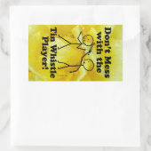 Nicht mit dem Rechteckspieler der Zinn-Pfeife durc Rechteckiger Aufkleber (Tasche)