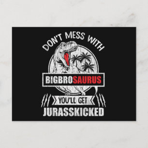 Nicht mit der Familie Saurus Dinosaurier des Große Postkarte