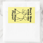 Nicht mit der Pan Flute Player Rechteckige Rechteckiger Aufkleber (Tasche)